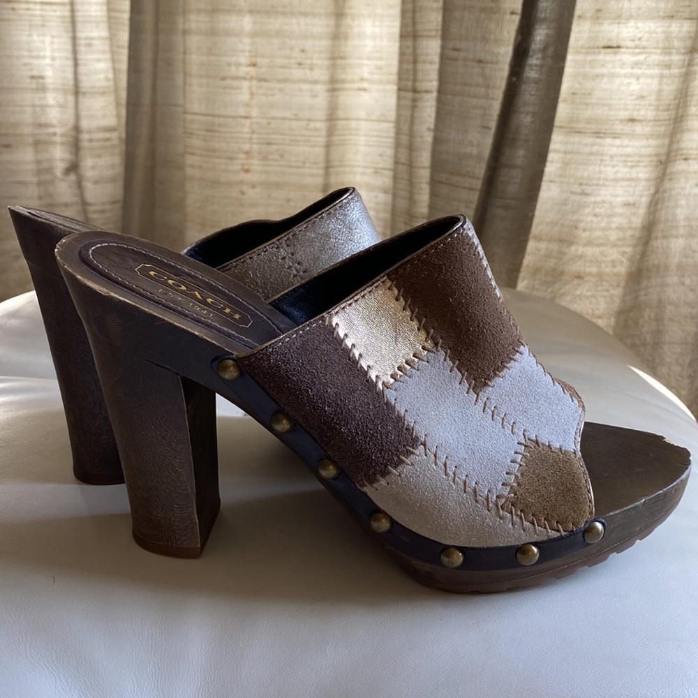 Coach Patchwork Leather Clogs - image 2